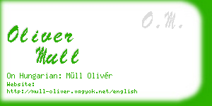 oliver mull business card